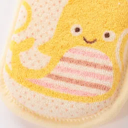 fab n funky Bath Sponge Dolphin Print - Yellow image 4