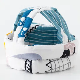 fab n funky Baby Helmets With Abstract Print - White image 4