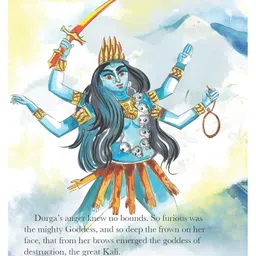 om books international Kali The Fearsome Goddess - Large Print Story Book - Indian Mythology books for Kids, English image 4