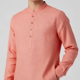 Anouk Rustic Band Collar Straight Kurta image 3