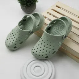 Liberty Women's Light Green Back Strap Clogs image 1