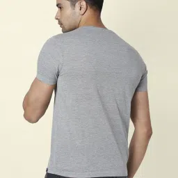 People by Pantaloons White & Grey Cotton Slim Fit Printed T-Shirt - Pack of 2 image 5