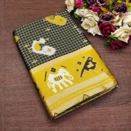 Vovar Ethnic Motifs Woven Design Zari Saree With Blouse Piece-picture-21