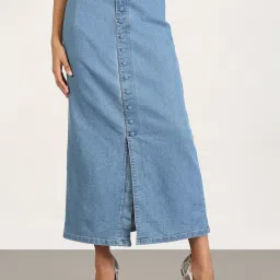 showoffff Showoff Blue Regular Fit Skirt image 1