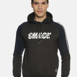 Force NXT Grey Cotton Regular fit Print Hooded Sweatshirt-picture-2