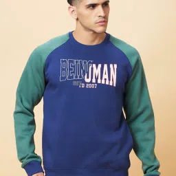 Being Human Navy Regular Fit Sweatshirt image 1
