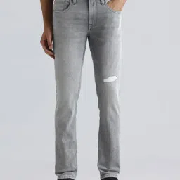 Pepe Jeans Grey Slim Fit Distressed Jeans-picture-27