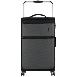 it luggage Debonair Black & Grey 8 Wheels Large Soft Cabin Trolley Bag - 46 cm image 1