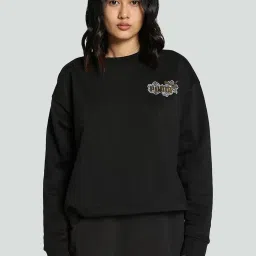 Puma Black Relaxed Fit Sports Sweatshirt image 1