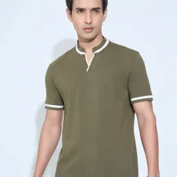 Peregrine By Pantaloons Green Slim Fit Polo T-Shirt-picture-11