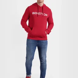 United Colors of Benetton Red Hooded Sweatshirt image 5