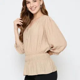 Madame Beige Regular Fit Top image 3
