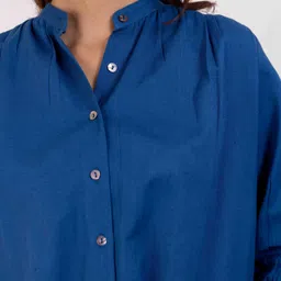 inaaya jaipur INAAYA JAIPURPure Cotton Mandarin Collar Tunic & Trouser Co-Ords image 3