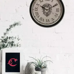 eCraftIndia Designer Round Analog Black Wall Clock-image-70