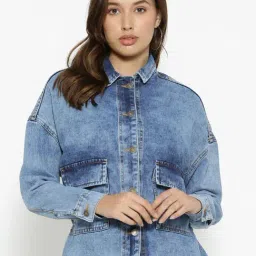 Forever 21 Mid Blue Cotton Jacket-picture-26