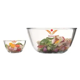 Femora Borosilicate Glass Microwave Safe Mixing Bowls (700 ml) - Set of 2-picture-28