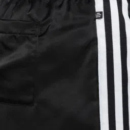 Adidas Originals Black Regular Fit Striped Sports Shorts image 5