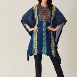 The Kaftan Company Navy Printed Kurta-picture-4