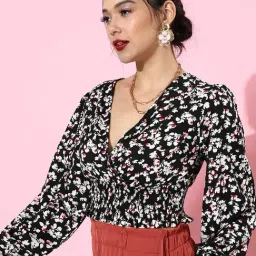 Melon by PlusS Black Floral Print Crop Top-picture-15