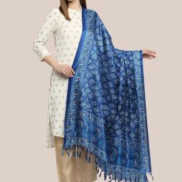 Dupatta Bazaar Blue Printed Dupatta-picture-29