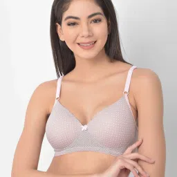Clovia Grey Polka Dots T-Shirt Bra image 1