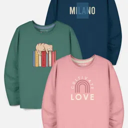 HELLCAT Boys Multicolor Printed Full Sleeves T-Shirt (Pack Of 3) image 1