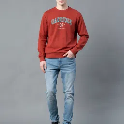 Red Tape Rust Regular Fit Graphic Print Sweatshirt image 5