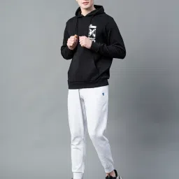 Red Tape Black Regular Fit Graphic Print Hooded Sweatshirt image 5