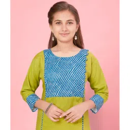 Aarika Kids Blue & Green Printed Kurti image 5