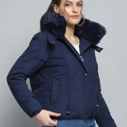 Monte Carlo Blue Quilted Regular Fit Jacket image 3