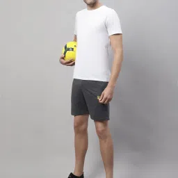 Vimal Jonney Dark Grey & Blue Regular Fit Lounge Shorts - Pack of 2 image 5