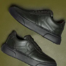Rare Rabbit Men's Olive Sneakers image 1