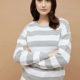 Code by Lifestyle Grey Striped Pullover-picture-47