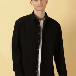 Thomas Scott Black Regular Fit Cotton Shacket image 1