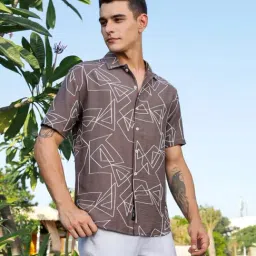 Thomas Scott Brown Regular Fit Embroidered Shirt image 4