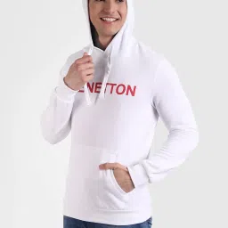 United Colors of Benetton White Hooded Sweatshirt image 3