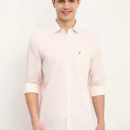Allen Solly Pink Cotton Slim Fit Printed Shirt image 1