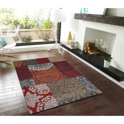 Presto Red & Grey Polyester Carpet-picture-4