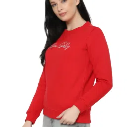 Allen Solly Red Embroidered Sweatshirt image 3