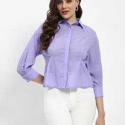 MADAME Lilac Regular Fit Shirt image 1