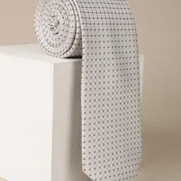 Van Heusen White Printed Formal Tie-picture-36