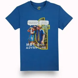 Gini & Jony Kids Blue Digital Print T-Shirt image 1