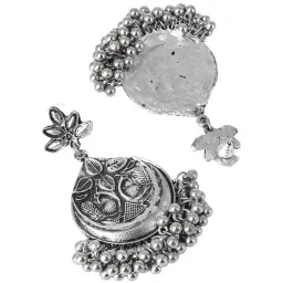 Teejh Brinda Silver Oxidized Dangler Earrings image 5