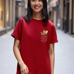 Bewakoof Red Printed T-Shirt image 1