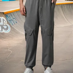 Bewakoof Grey Loose Fit Joggers image 1
