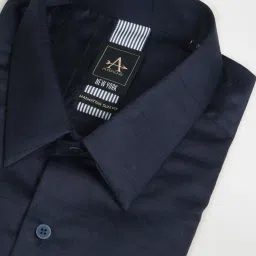 Arrow New York Blue Cotton Slim Fit Striped Shirt image 5