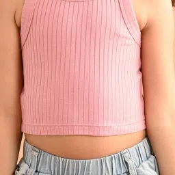 LilPicks Kids Pink Cotton Regular Fit Top image 5