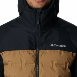Columbia Brown & Black Regular Fit Hooded Jacket image 5