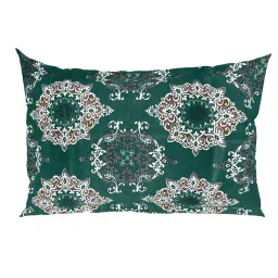 Welspun Dazzle Abstract Green 140 TC Microfiber Double Bedsheet with 2 Pillow Covers image 5