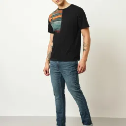 Lee Black Cotton Comfort Fit Printed T-Shirt image 5